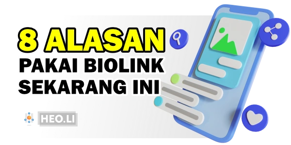 Halaman biolink modern dengan ikon media sosial, tombol tautan, dan profil pengguna untuk branding digital