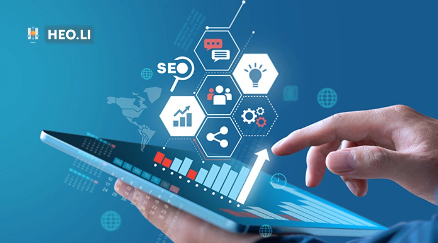 AI, voice search, AR, interactive video, and social shopping in a futuristic digital landscape