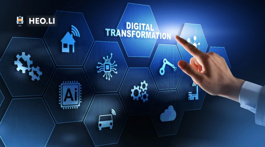 diverse digital marketing strategies including SEO, social media, email campaigns, and online ads boosting business performance on a virtual dashboard